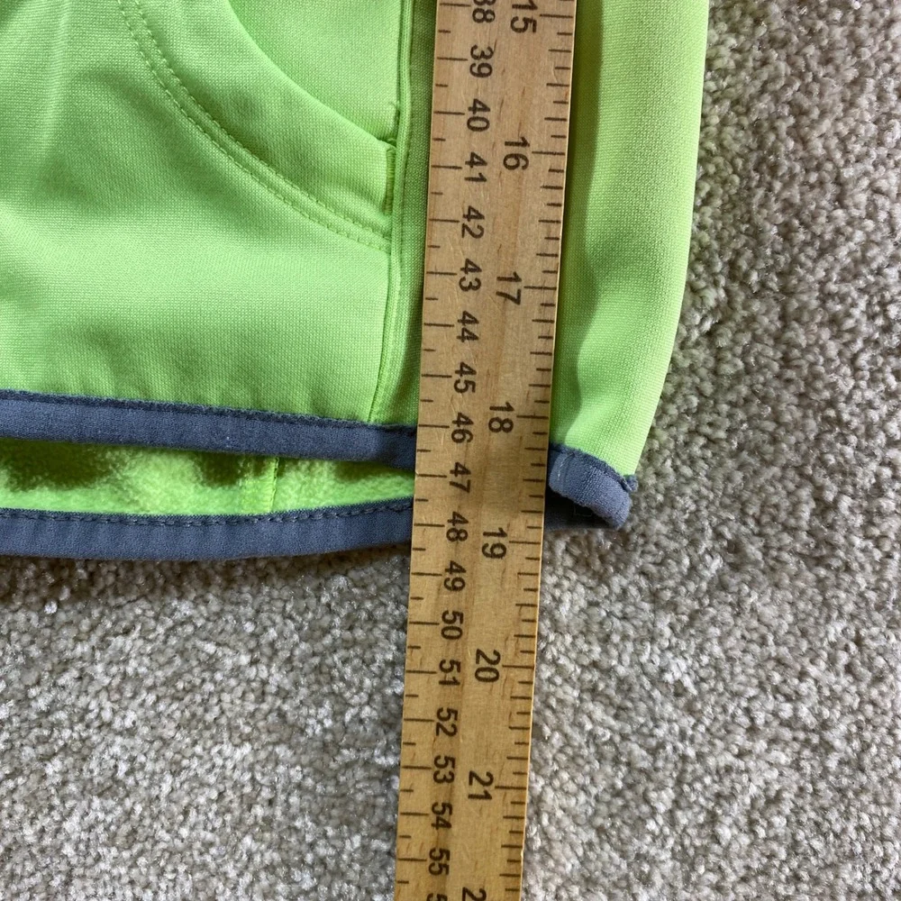 Nike‎ Hoodie Kids XS Neon Green Therma-FIT Fleece Graphic Sweatshirt 678593-367